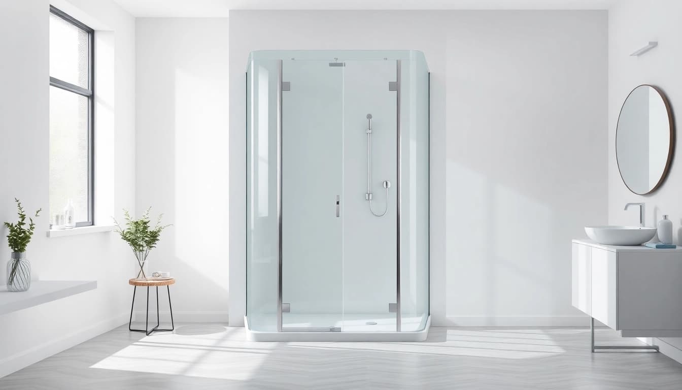 Schöne dusche 100x100, perfekt in einem modernen Badezimmer platziert, mit eleganten Glanz.