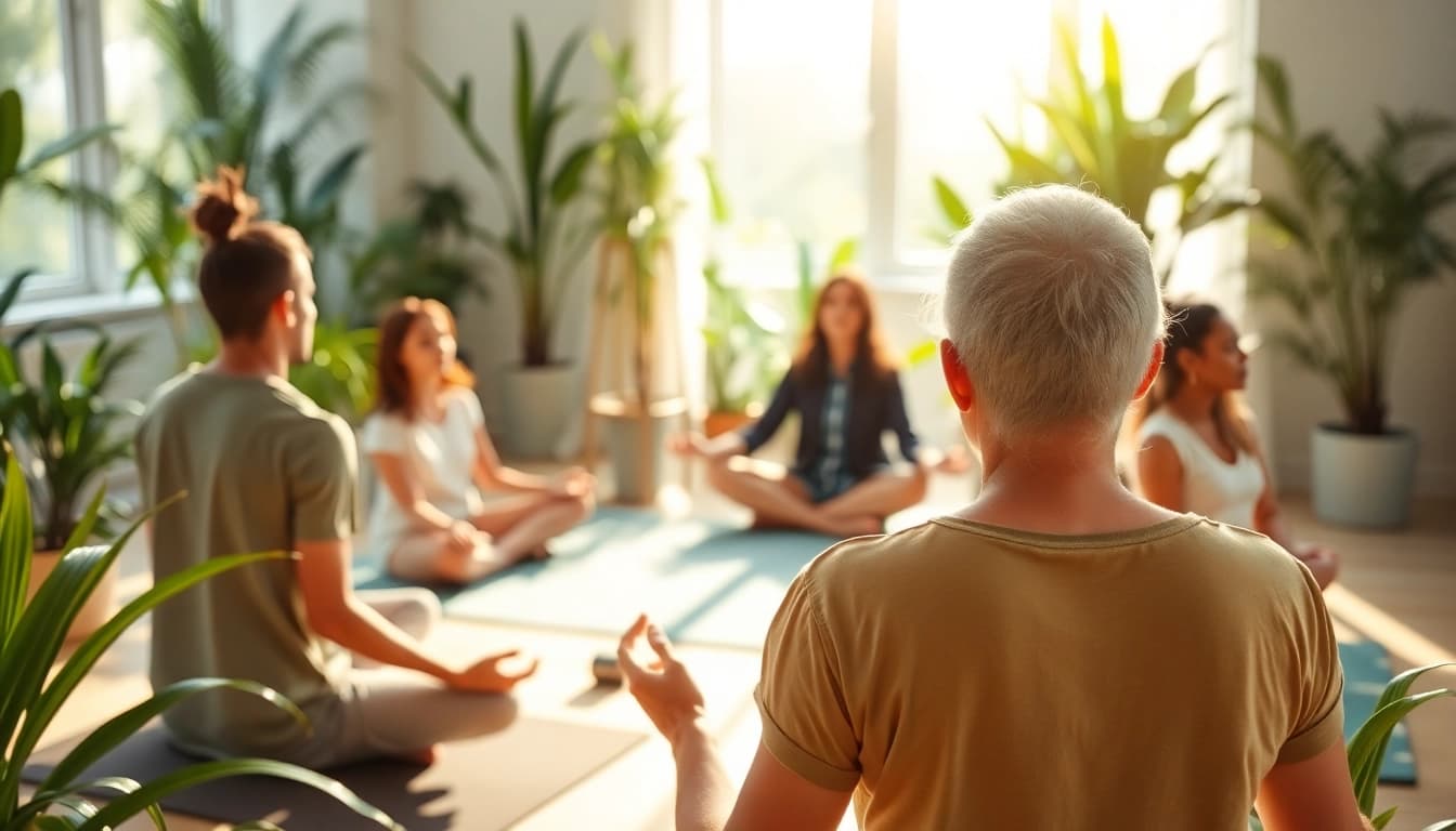Engaging mindfulness practice for enhancing mental wellness in a serene environment.