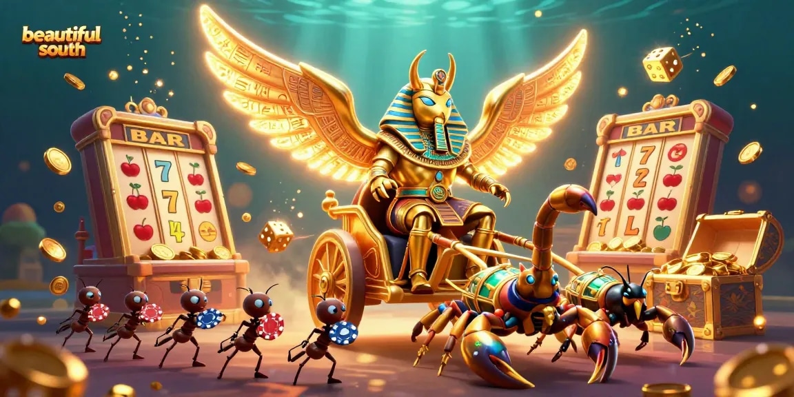 Play thrilling casino games with beautifulsouth at our illustrated gaming adventure.