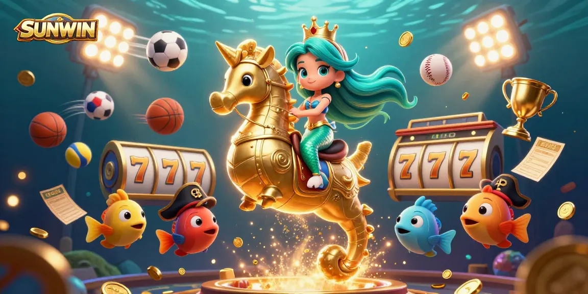 SUNWIN immerses players in vibrant slots action with a dazzling underwater theme featuring lively characters.