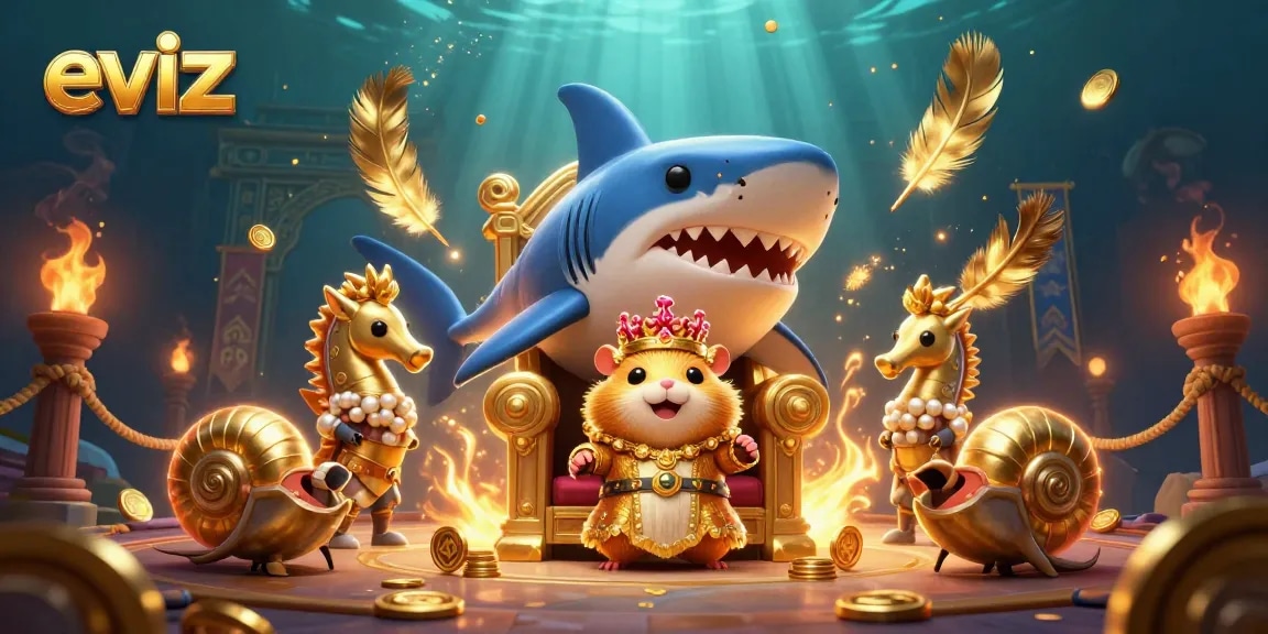 Join the fun at eviz credit card casinos featuring vibrant underwater elements and animated characters.