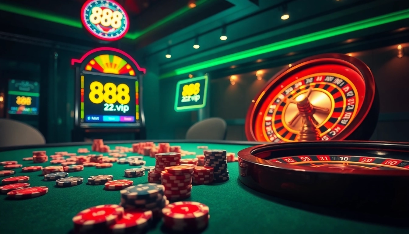 Experience the thrilling environment of 888vi 22vip at a vibrant online casino.
