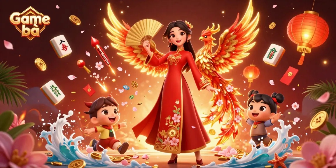 Experience the thrill of Game bài with stunning scenes of traditional Vietnamese culture and exciting casino elements.