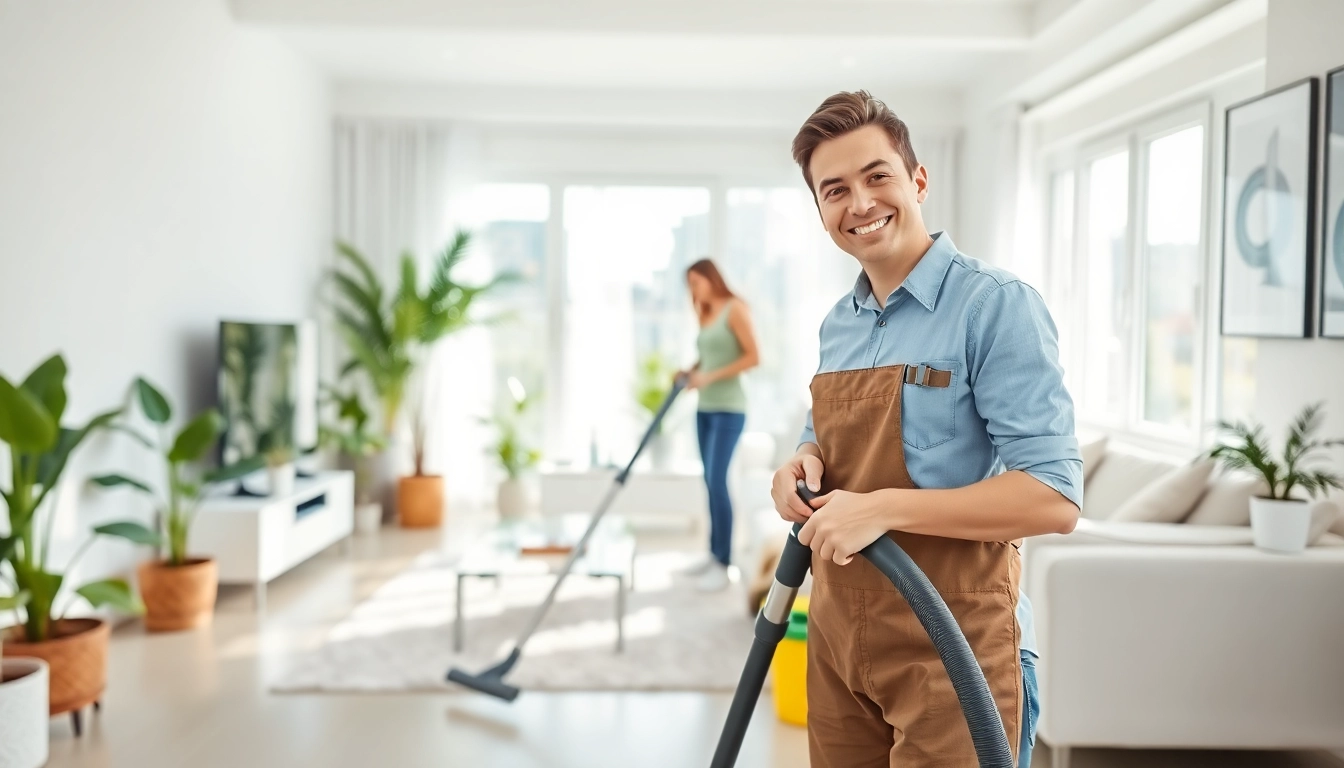 Discover top-notch cleaning services near me with a dedicated team in a clean, bright home.