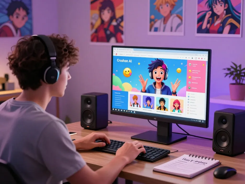 Engaging nsfw ai conversation in a dynamic virtual chat room with customizable characters.