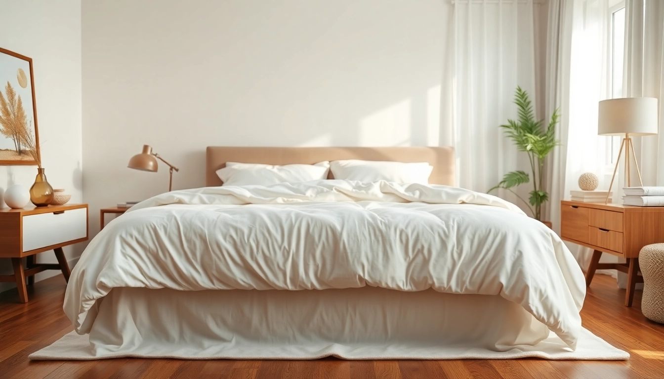 Inviting double bed styled with plush pillows in a cozy bedroom setting.
