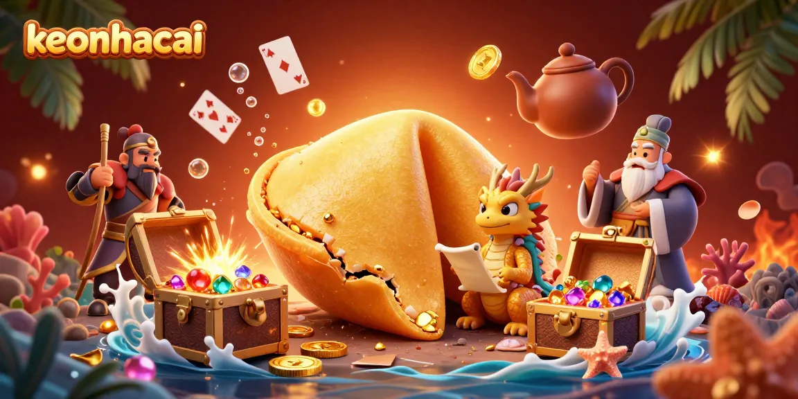 Experience thrilling games at keonhacai with a vibrant casino scene showcasing gold treasures and lucky dragon guardians.
