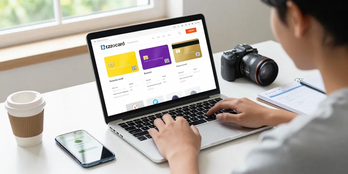 Buy ezzocard virtual prepaid cards online at a stylish desk setup.