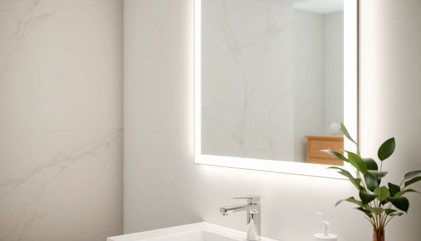 Enhance your space with a stunning led mirror bathroom featuring beautiful soft illumination.