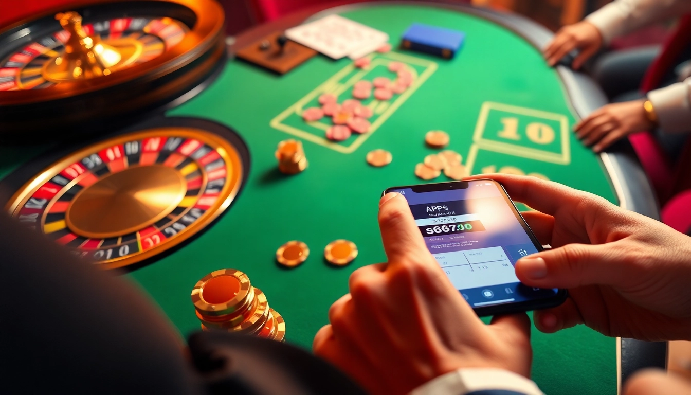 Players enjoying the excitement of app s666 at a vibrant casino table with roulette and chips.