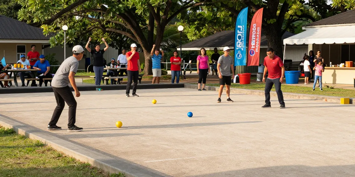 FOPI Kota Manado's outdoor petanque event with diverse players engaging in friendly competition at fopikotamanado.org.