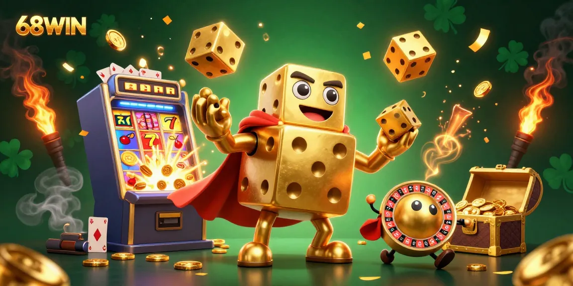 68WIN engages players with vibrant visuals in a thrilling online casino scene filled with excitement.